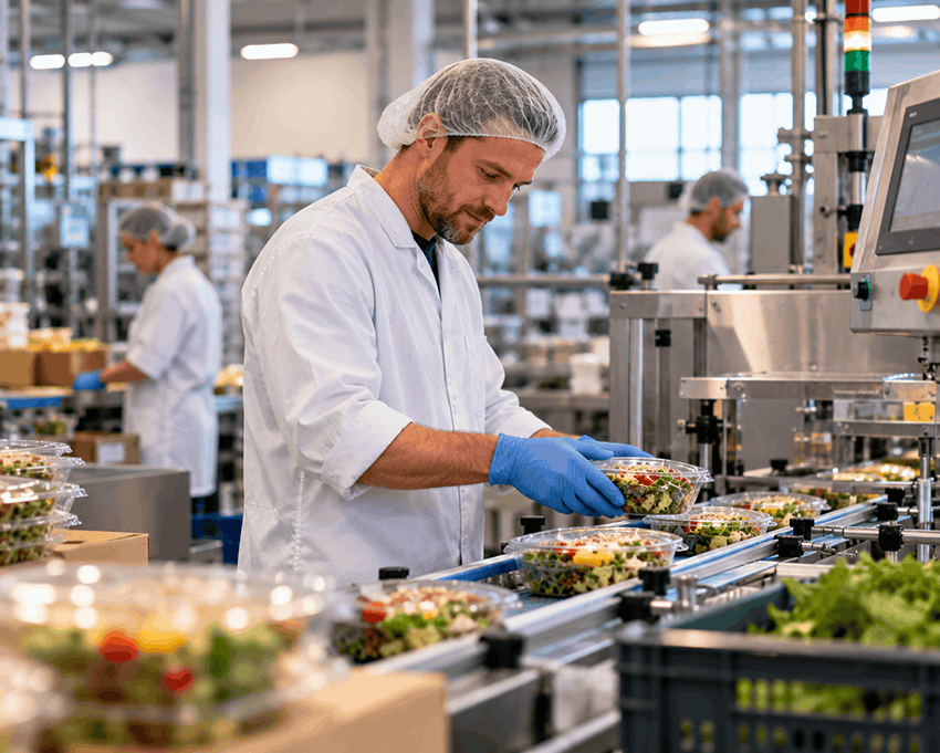 Productielijn in de voedingsindustrie