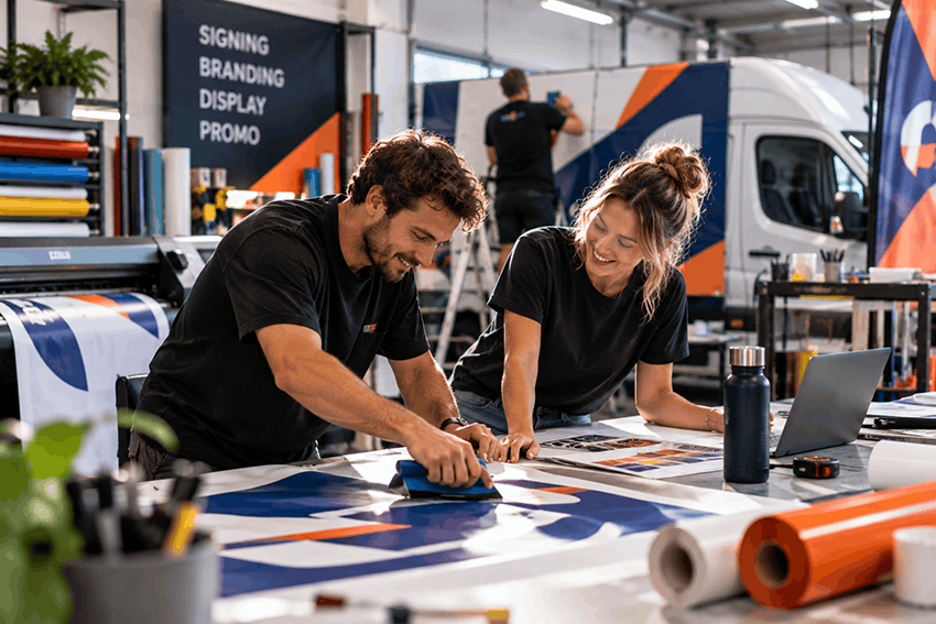 Signing en reclameproductie